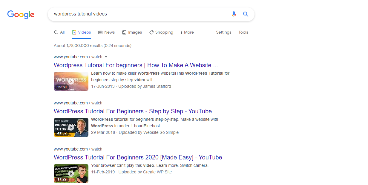 wordpress-tutorial-videos