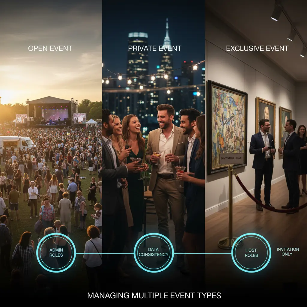 Managing Multiple Event Types (Open, Private, Exclusive)
