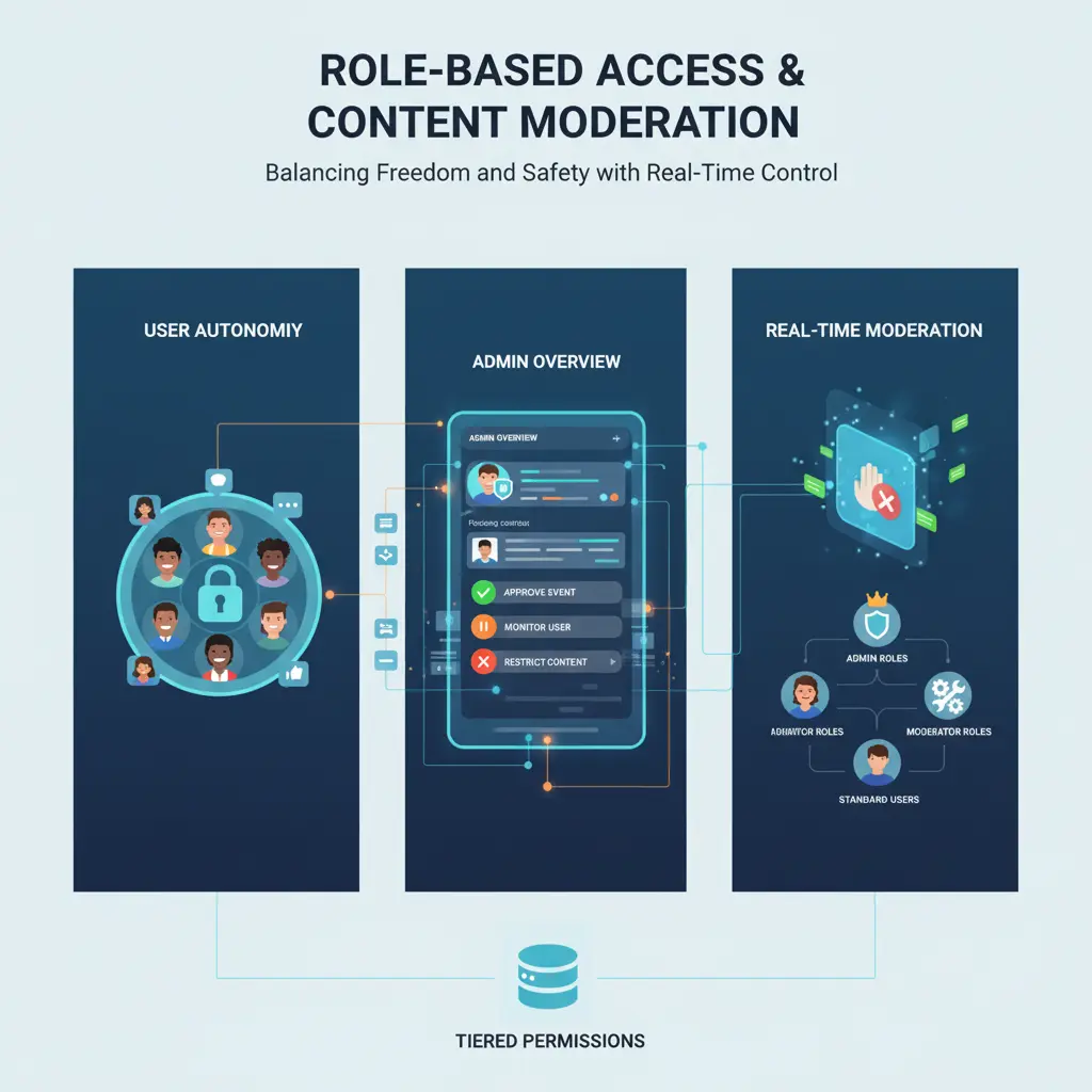 Role-Based Access and Content Moderation