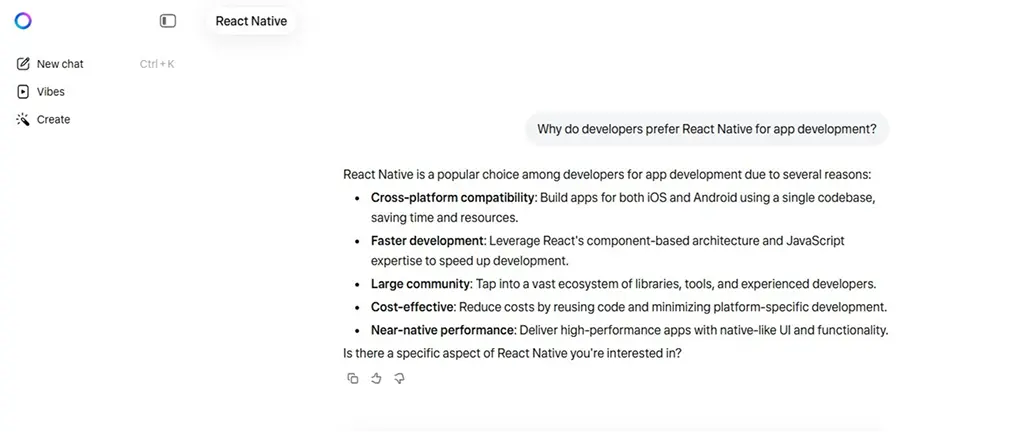 Interface view of Llama 4 showcasing prompts and replies