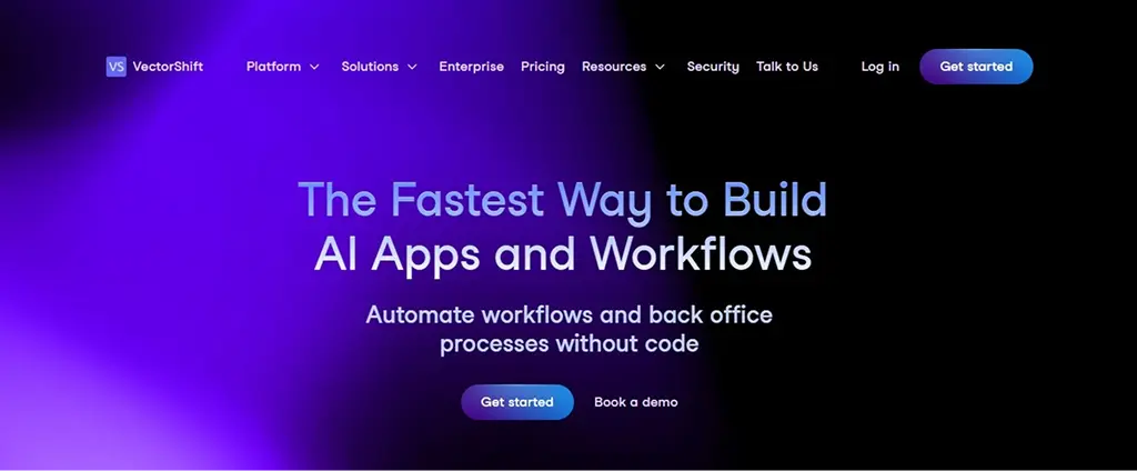 Picture of VectorShift Home Page